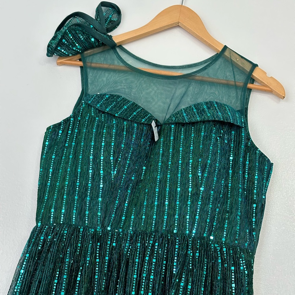 Teal Blue Party Wear Gown